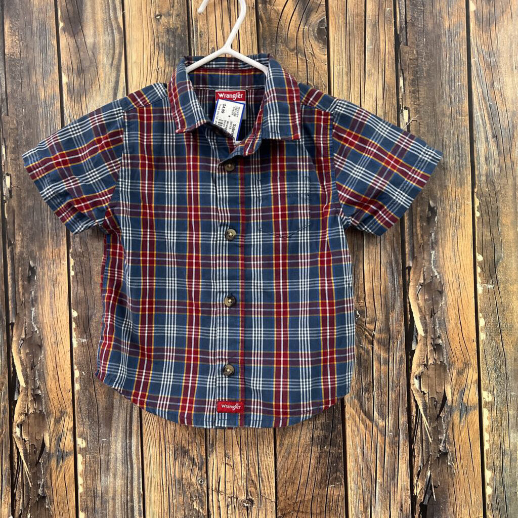 Wrangler Plaid Button-Up, Boys 24M