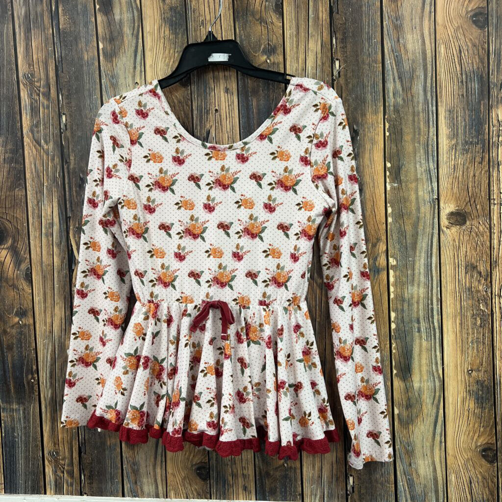 Cheeky Plum Floral Leotard, Girl's 10Y