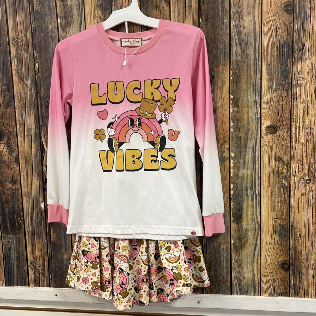 Cheeky Plum Lucky Vibe Outfit, Girl's 10Y