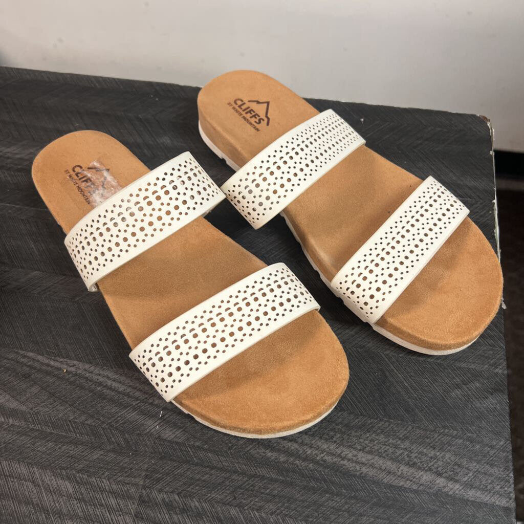 Cliffs White Sandals, Womens 8