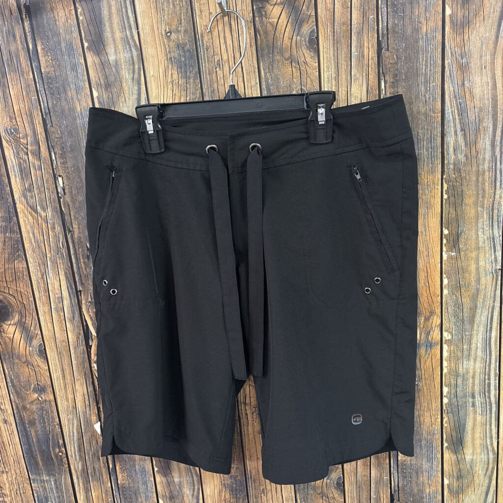 Free Country Soft Black Bermuda Shorts, Womens S 4/6
