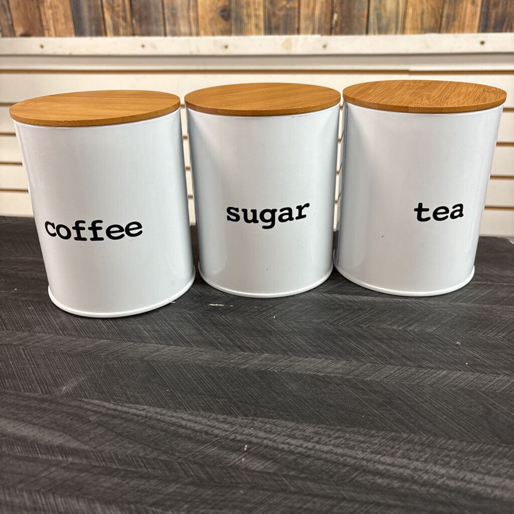 3 PC Tin Canister Set - NO SHIP - 5x4