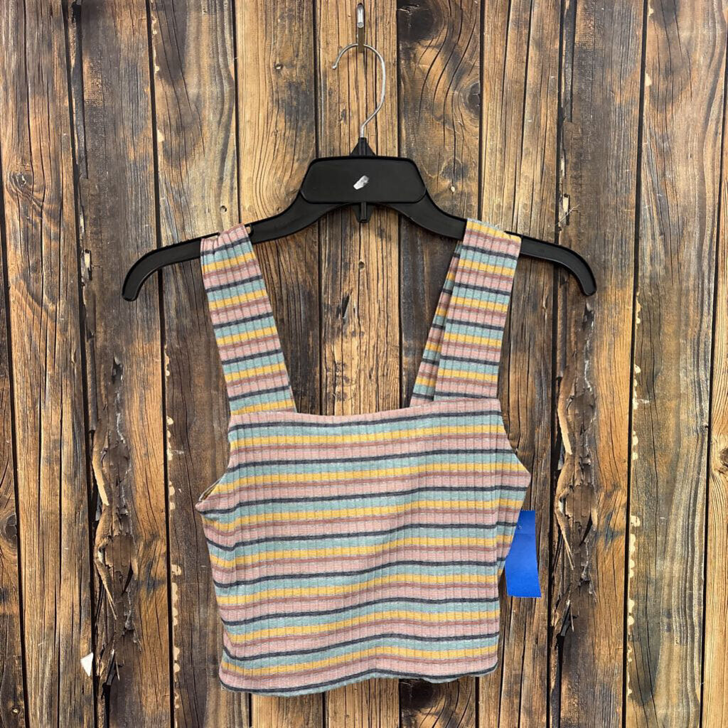 American Eagle Colorful Ribbed Tank, Womens S