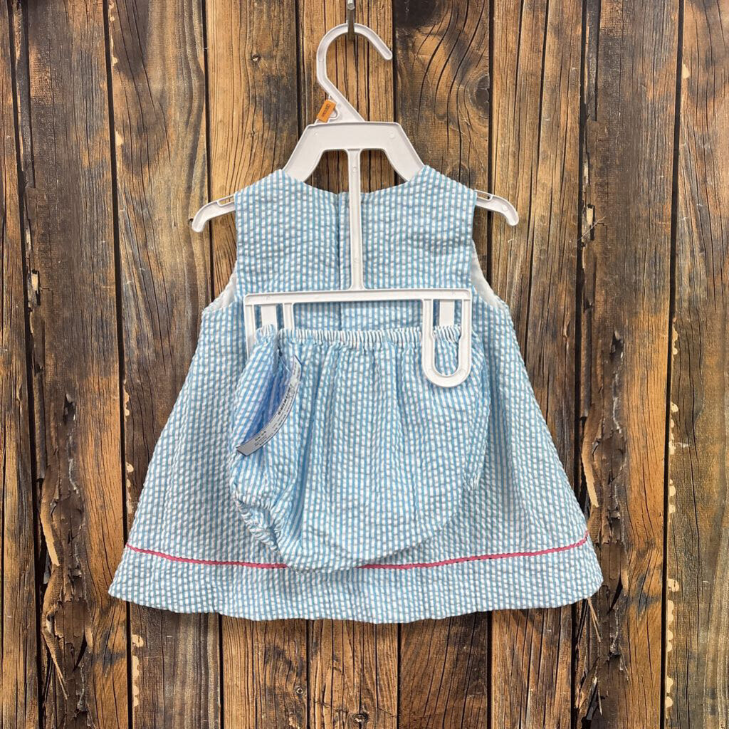 2 PC Smocked Whale Set, Girls 3M