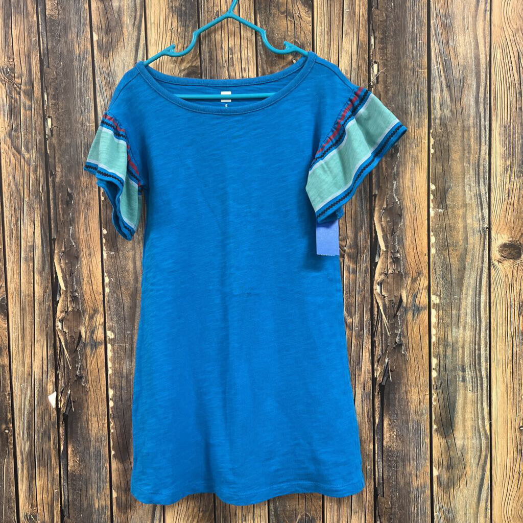 Tea Blue Ruffle Dress, Girls 5