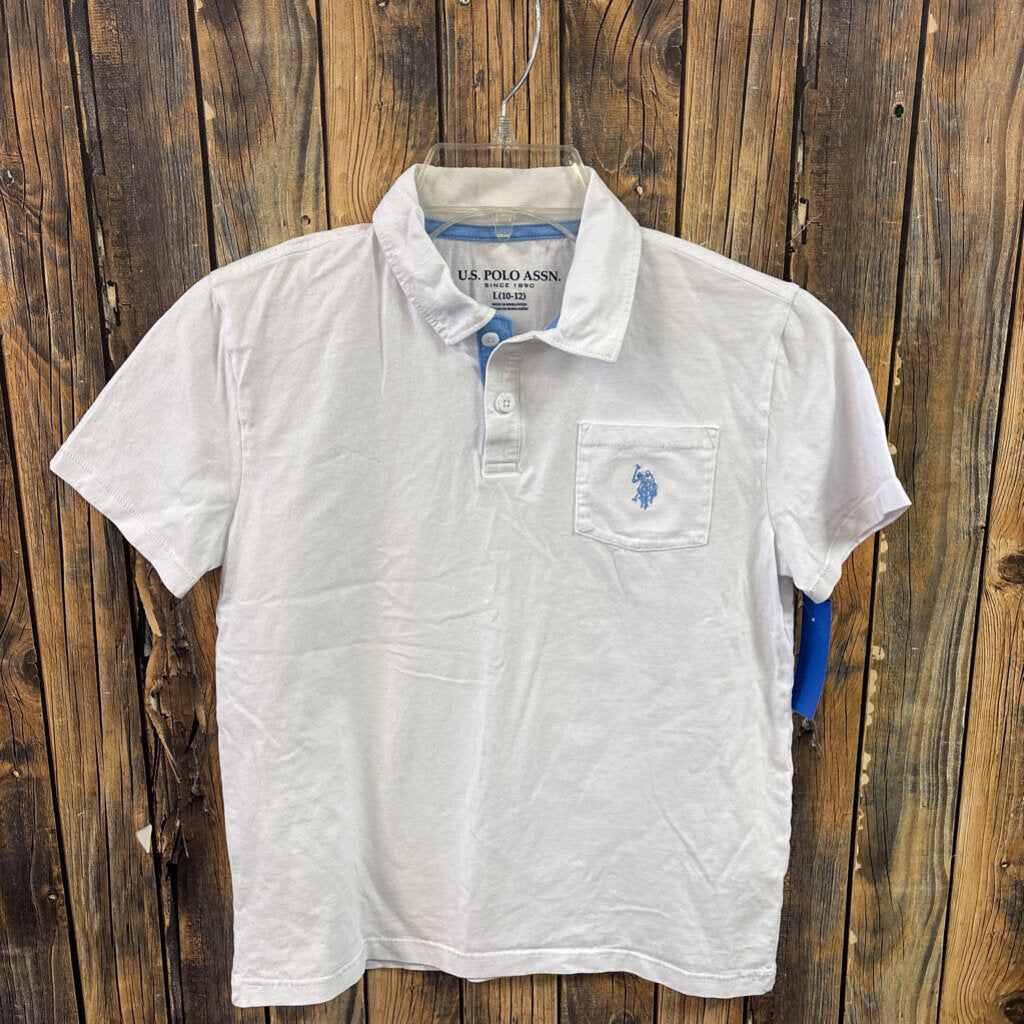 Polo White Button-Up, Boys 10/12