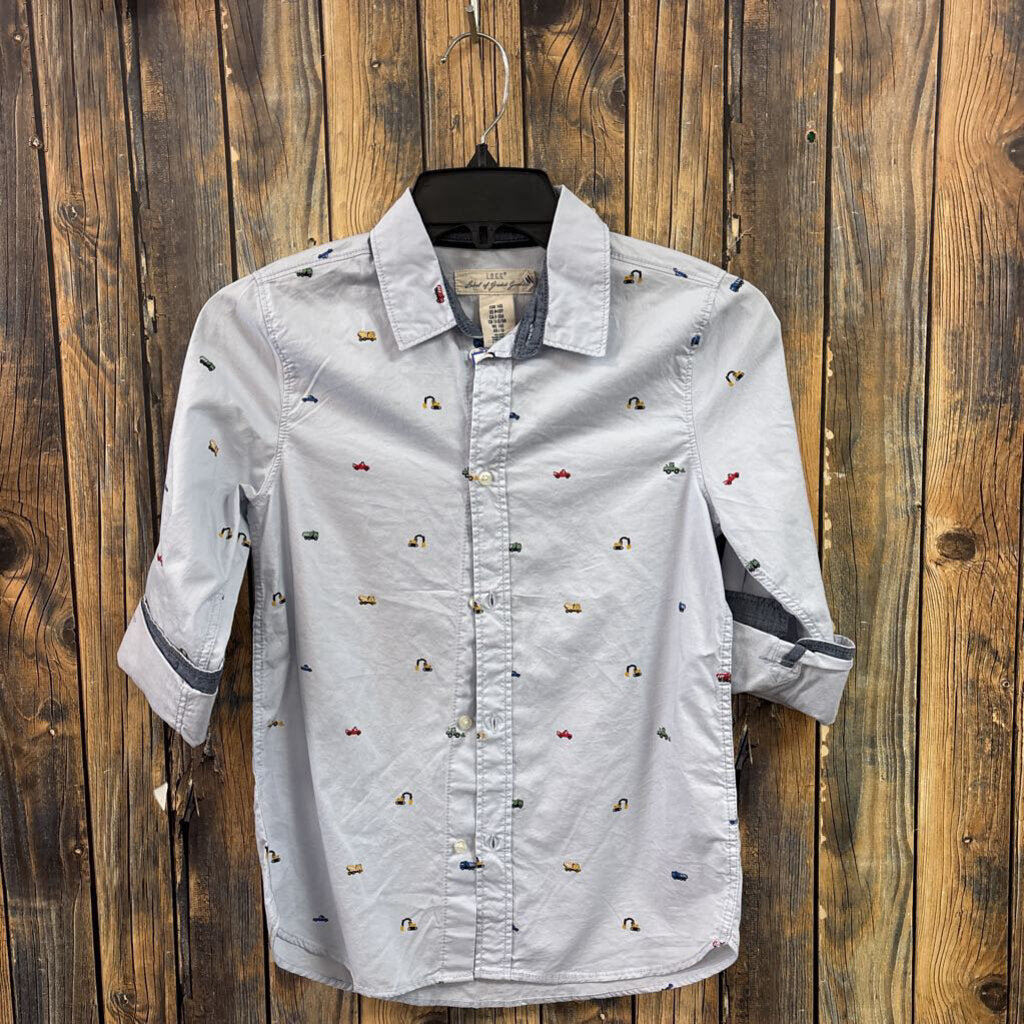 NWT Construction Vehicle Button Up, Boys 9/10