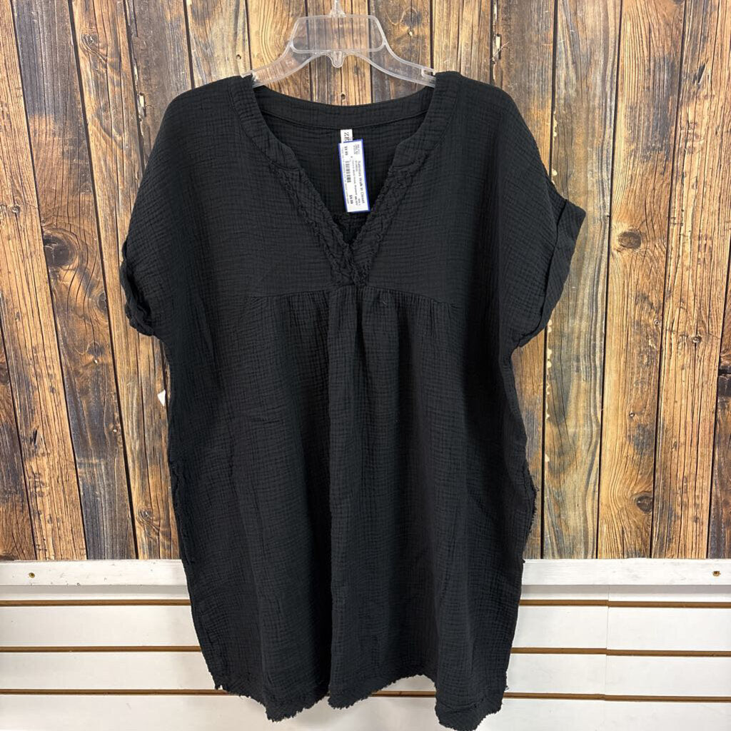 Zenana Black Dress, Womens L