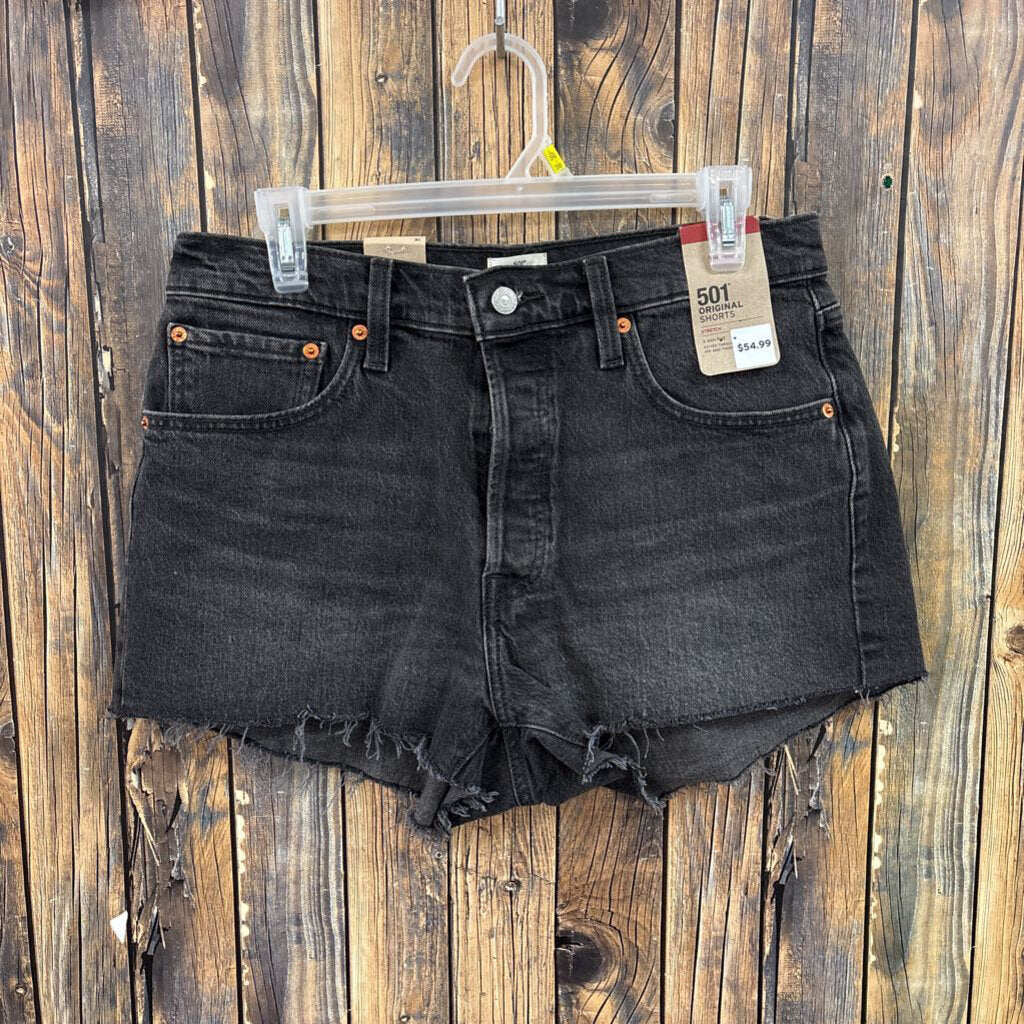 NWT Levi Black 501 Shorts, Womens 31