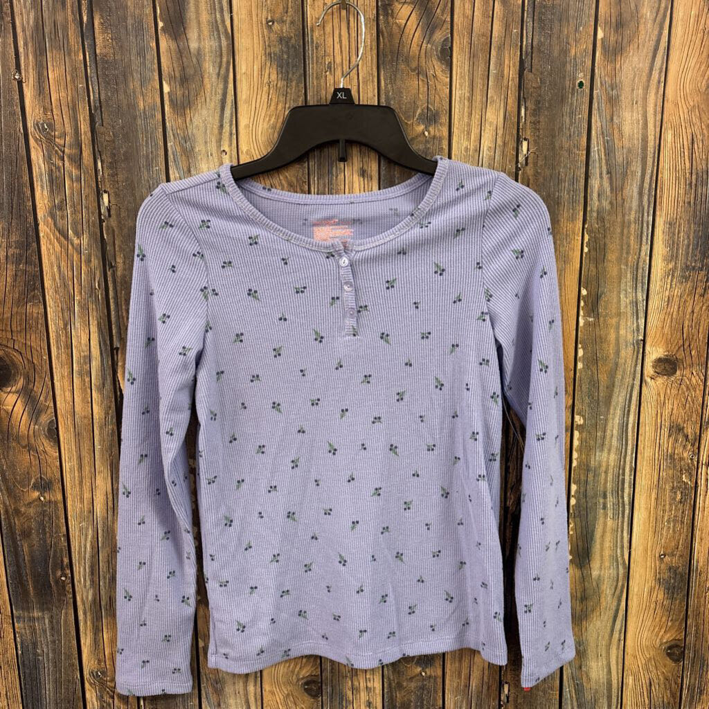 Cat & Jack Soft Ribbed Floral Top, Girls 14