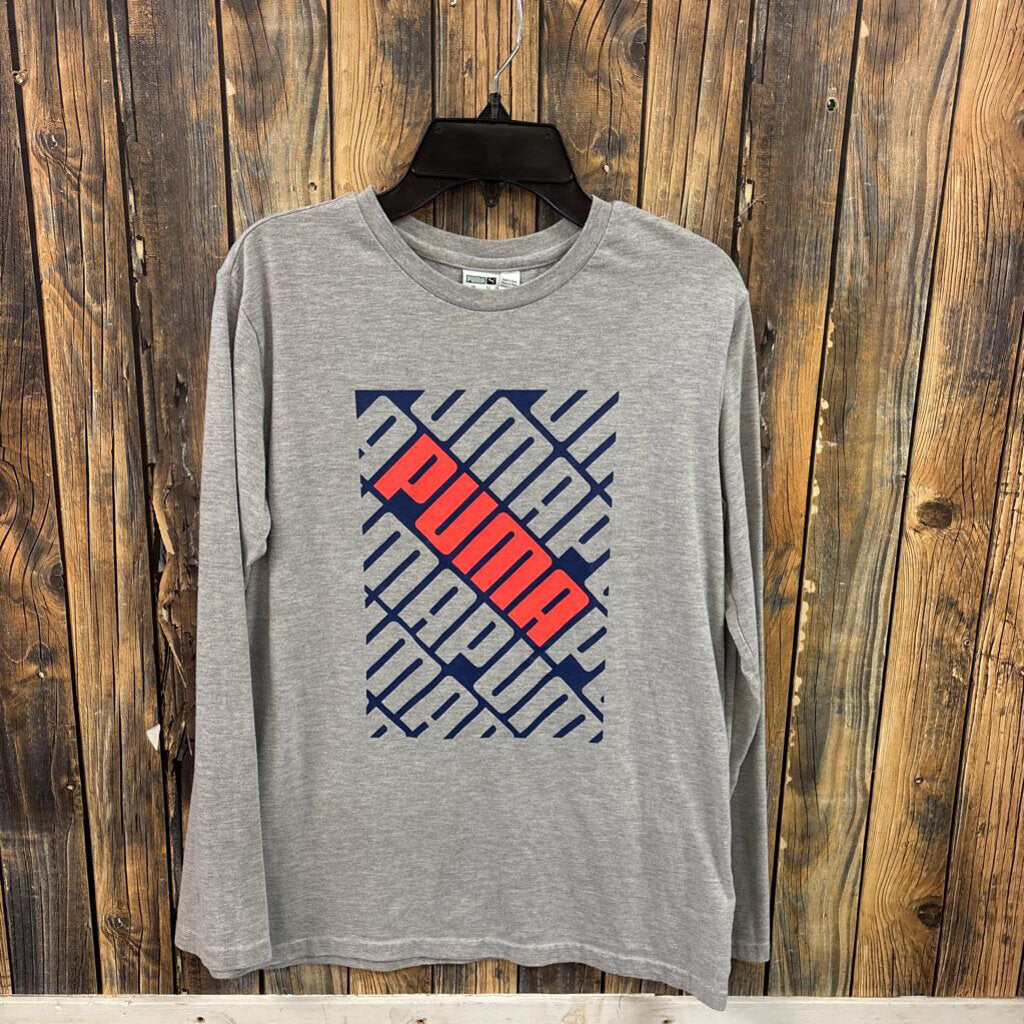 Puma Grey Long Sleeve Top, Boys 14/16