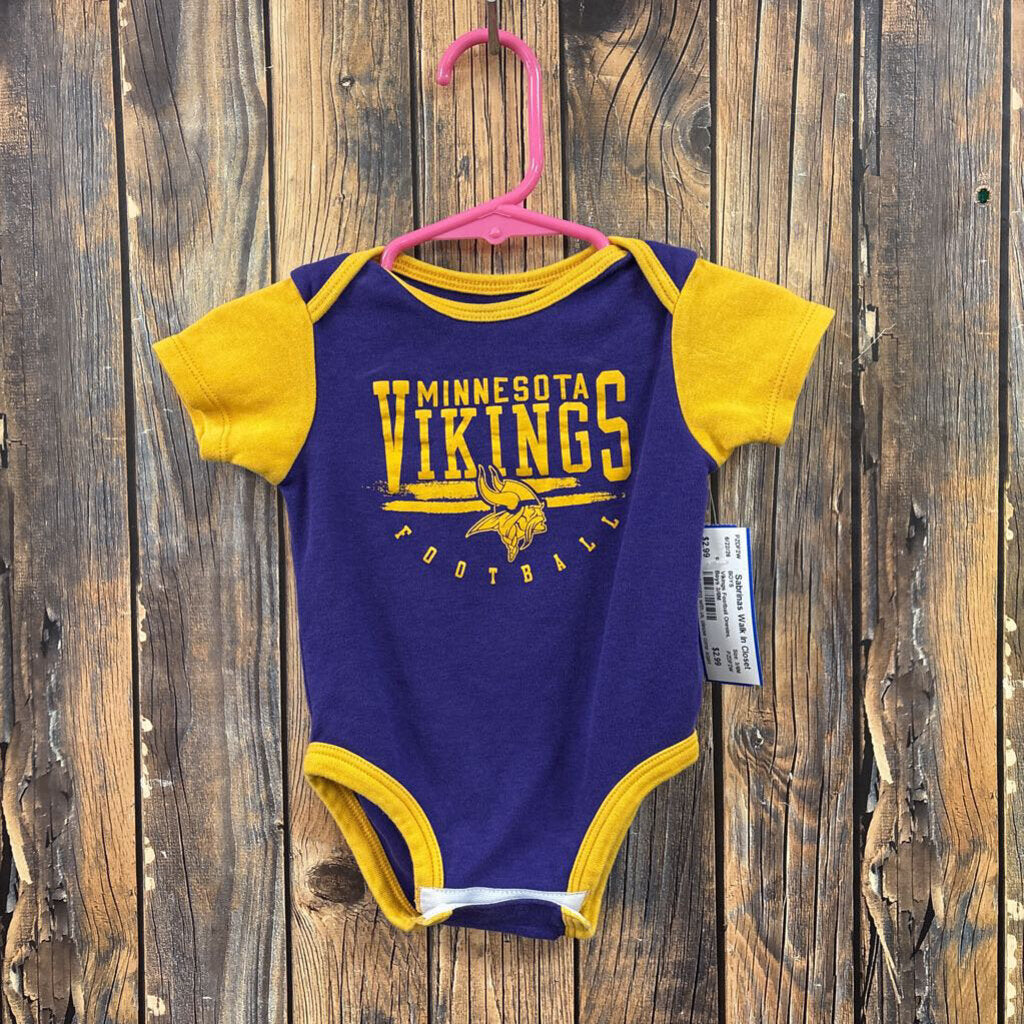 Vikings Football Onesies, Boys 3/6M