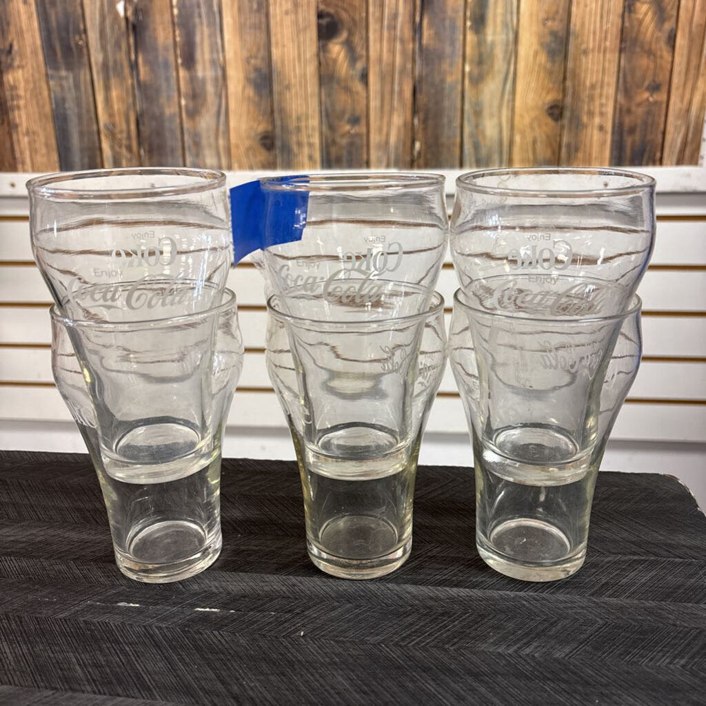 Coke Glasses, Set of 6
