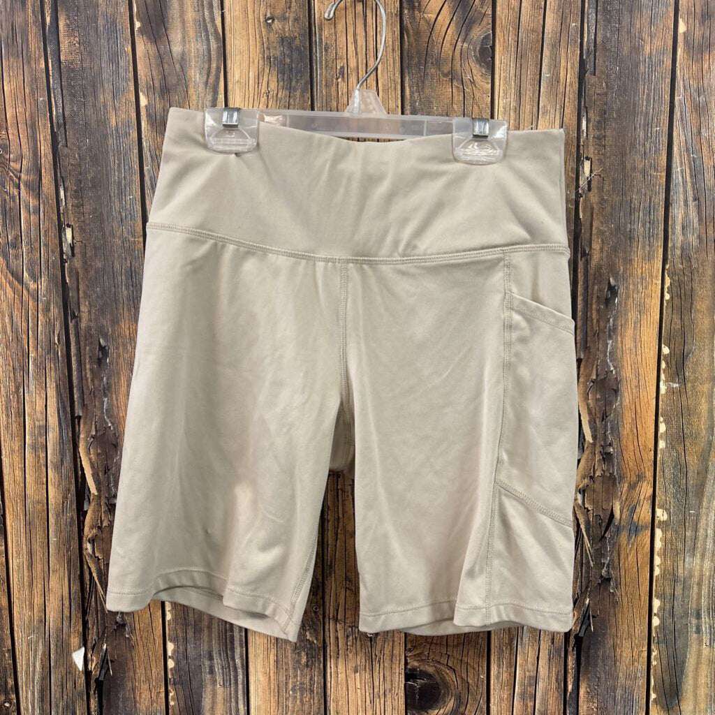 DKNY Cream Biker Shorts, Womens M