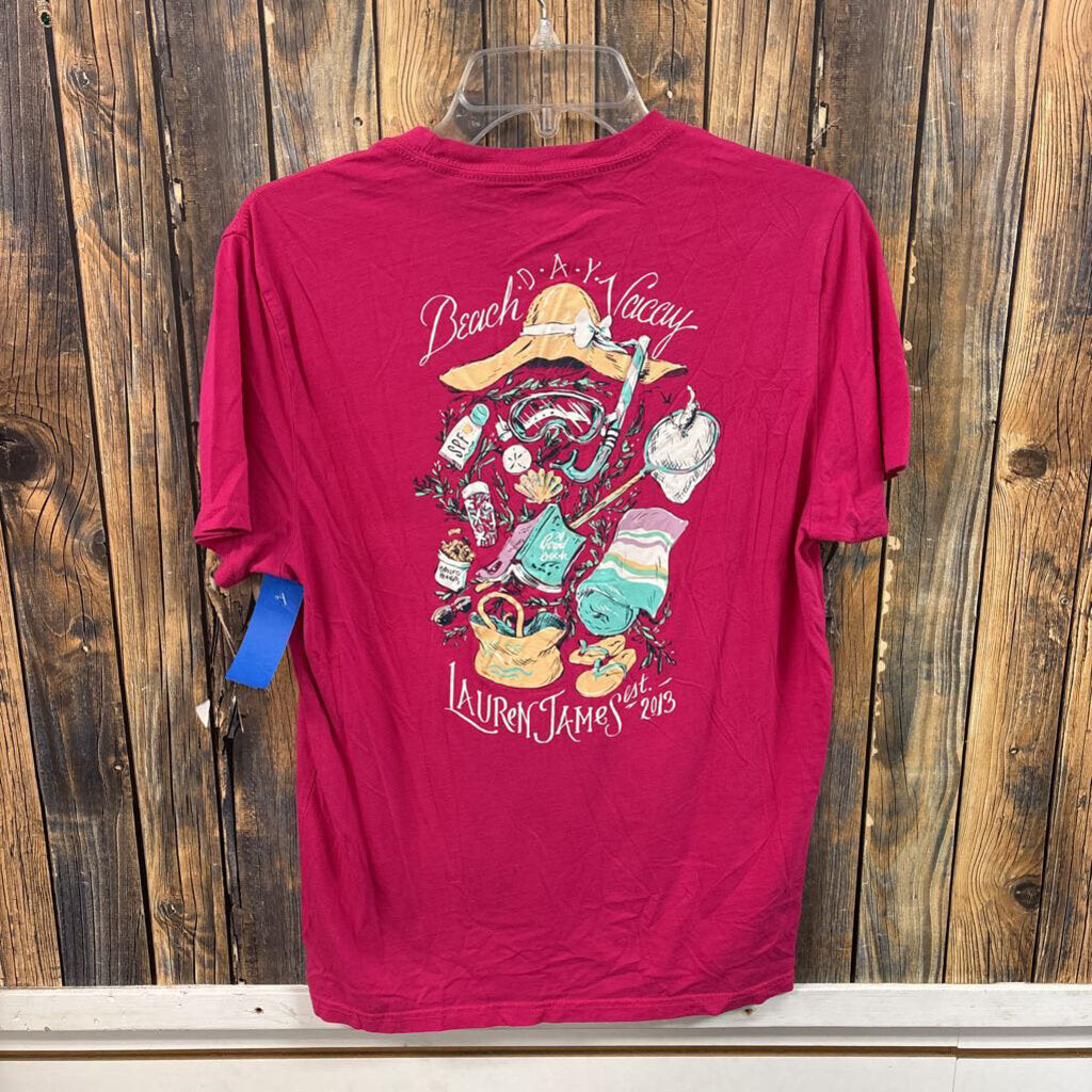 Lauren James Pink Tee, Womens XS
