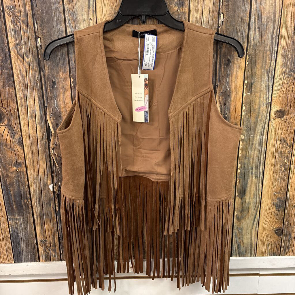 NWT Fringe Vest, Womens L
