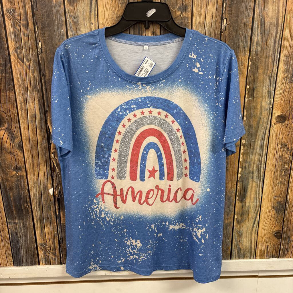 Patriotic T Shirt, Womens XL