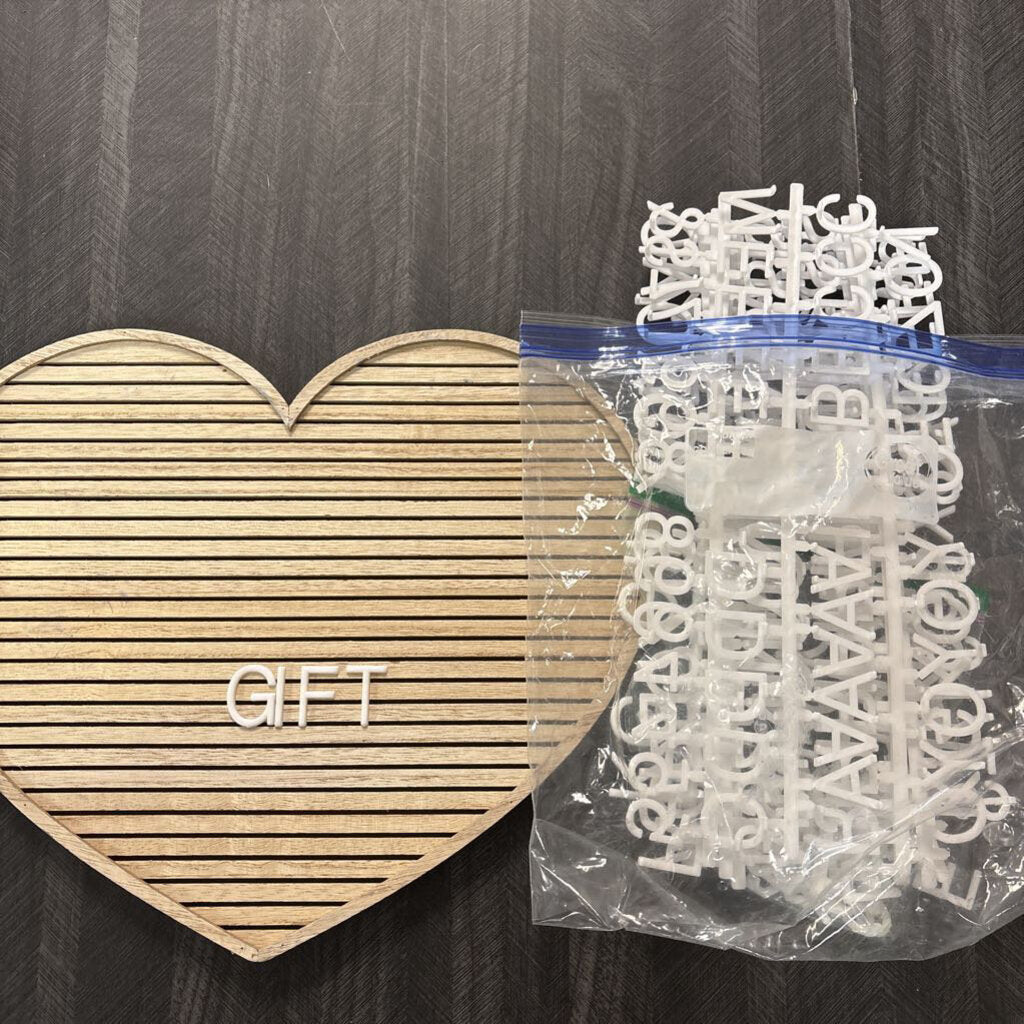 Heart w/ Letters - NO SHIP - 13x11