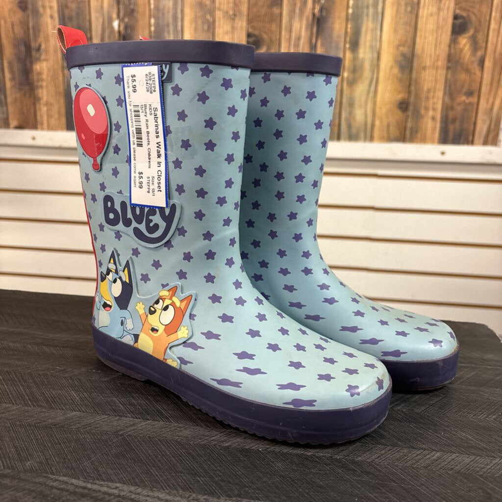 Bluey Rain Boots, Childrens 13/1