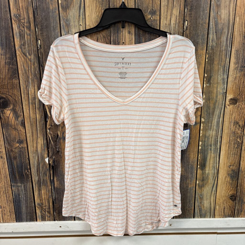 AE Soft & Sexy Striped Tee, Womens M