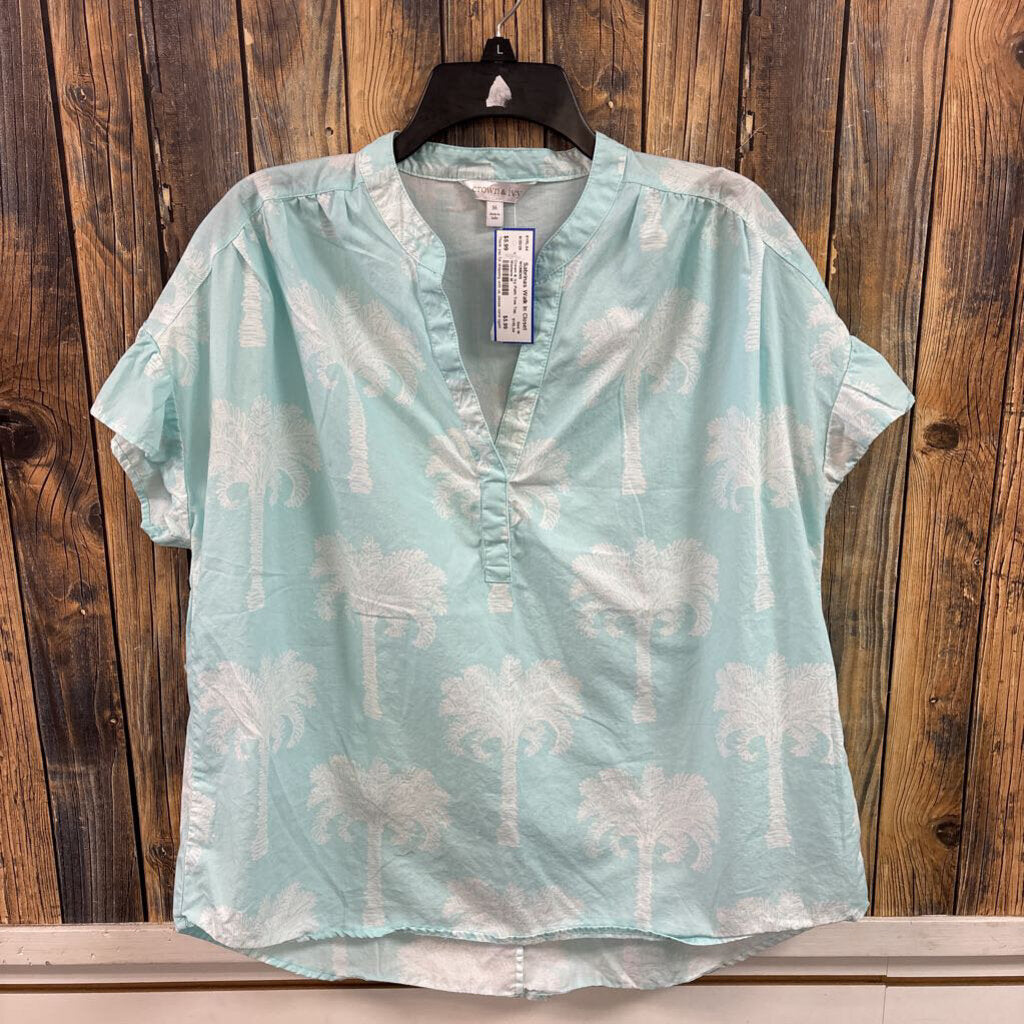 Crown & Ivy Palm Tree Top, Womens M