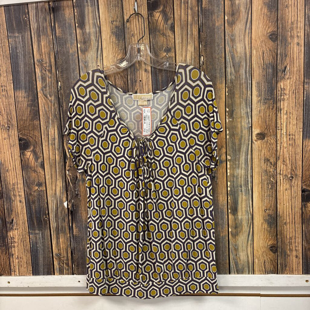 Michael Kors Geometric Tee, Womens XL