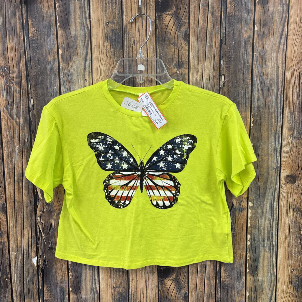 NWT Neon Butterfly Tee, Womens S