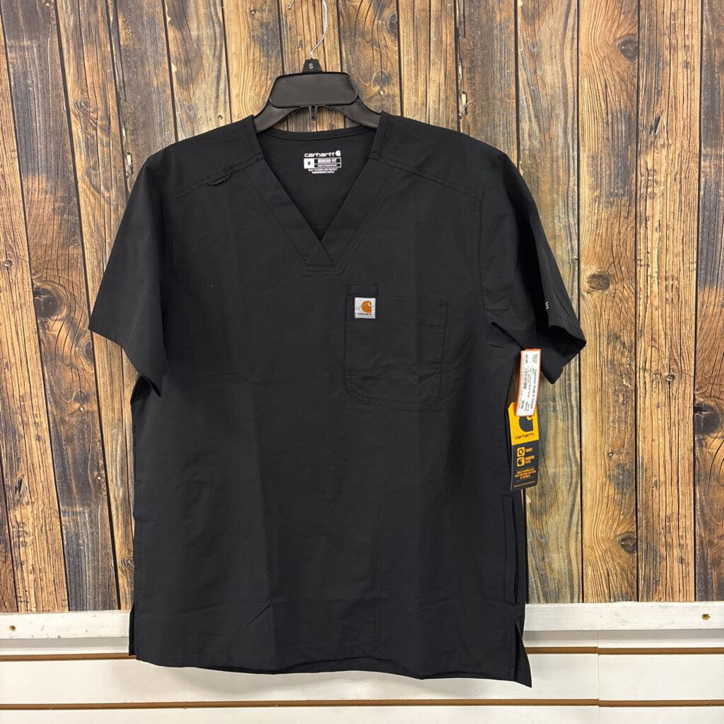 NWT Carhartt Black Scrub Top, Mens M