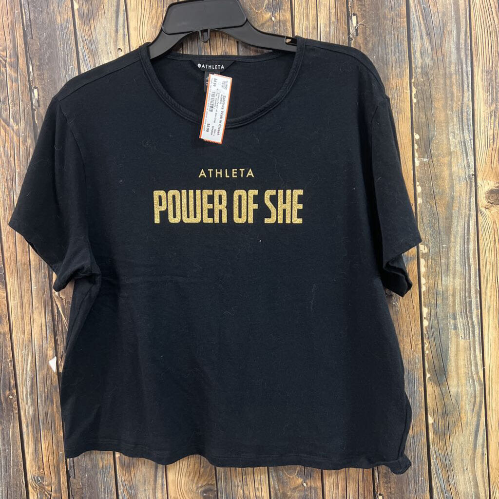 Athleta Power of She Crop Tee, Womens L