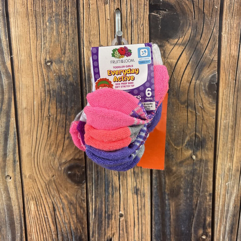 Colorful Toddler Socks, NWT Girl's 6-18m