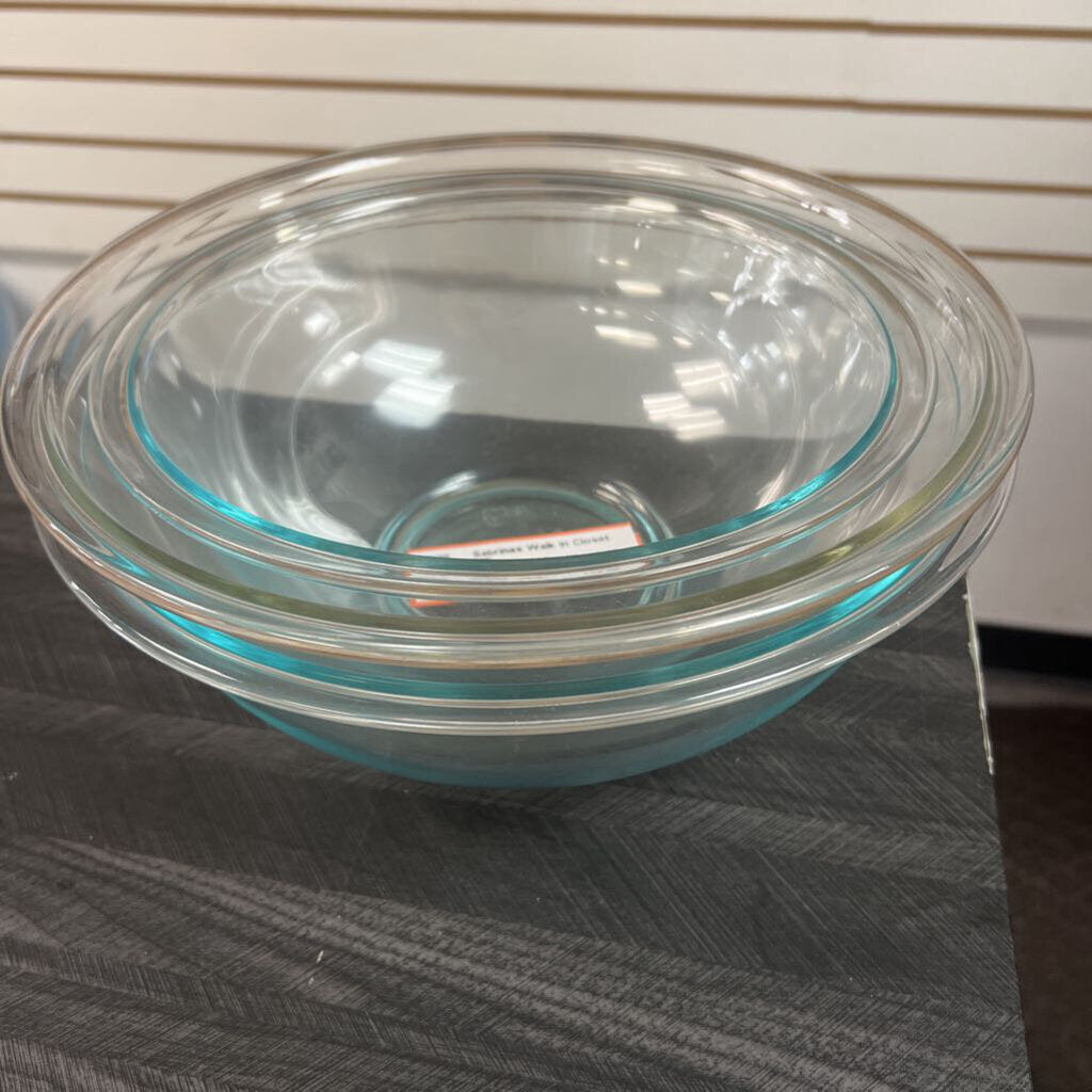 3 PC Pyrex Mixing Bowl Set - NO SHIP