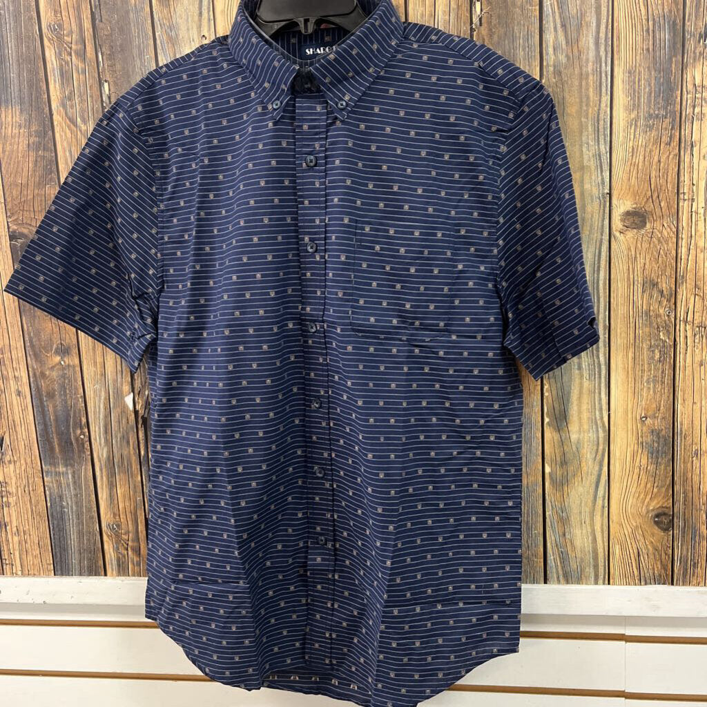 NWT Blue Button Up, Mens L