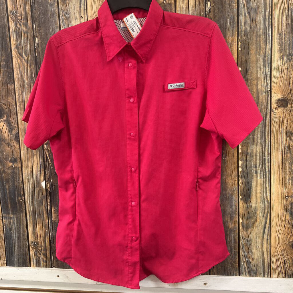 Columbia PFG Pink Top, Womens M