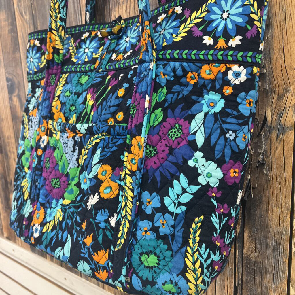 Vera Bradley Blue Floral Tote Bag - 18x15
