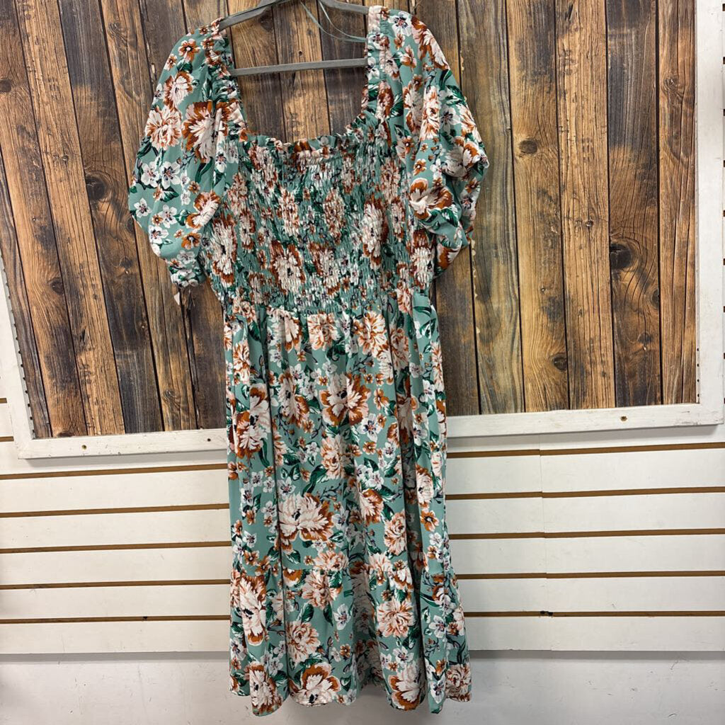 Lauren Conrad Green Floral Dress, Womens XL