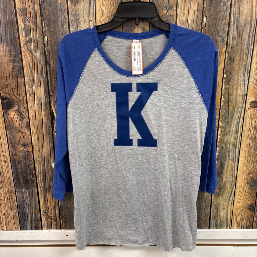 Blue/Grey K Top, Womens L