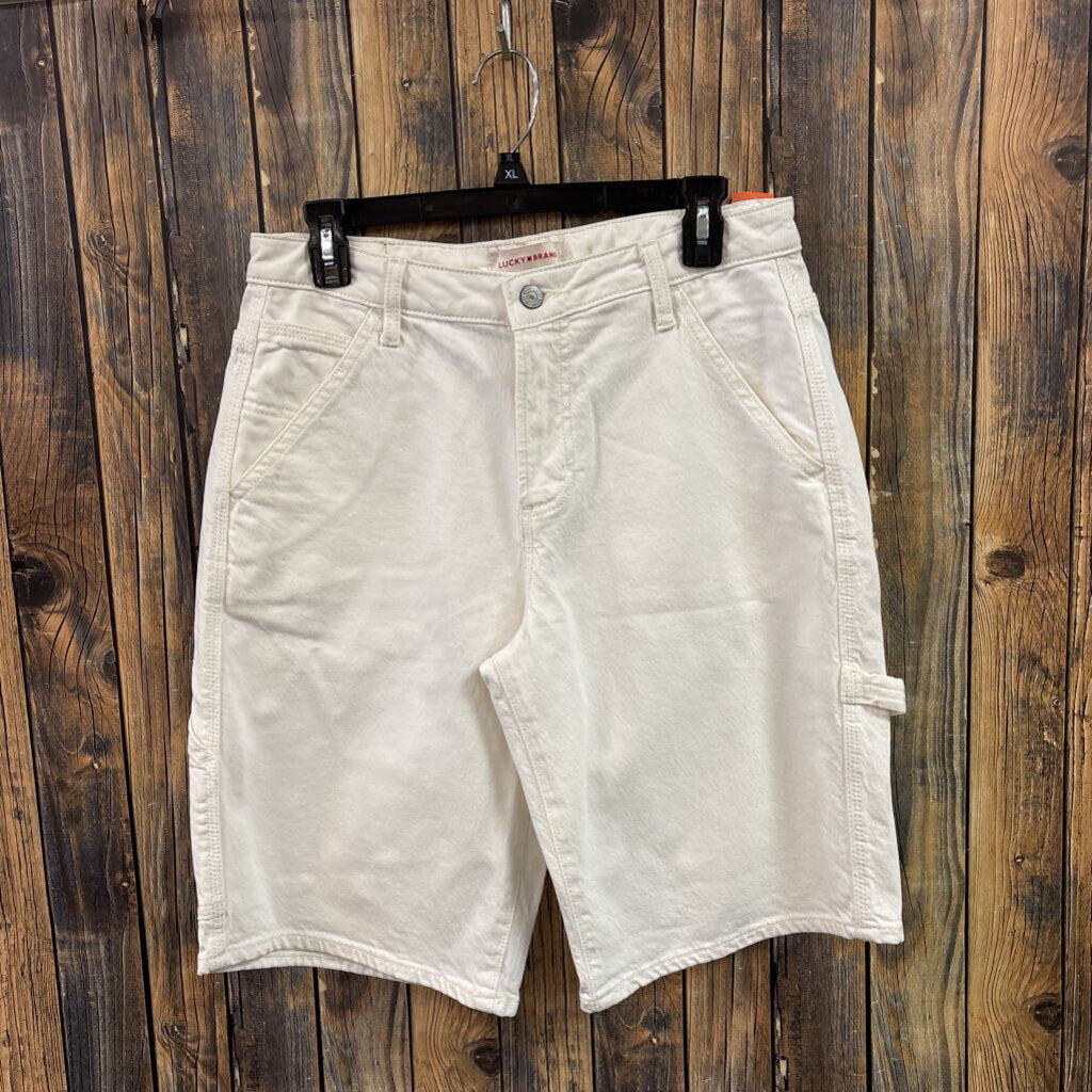 Lucky Brand White Bermuda Shorts, Womens 6
