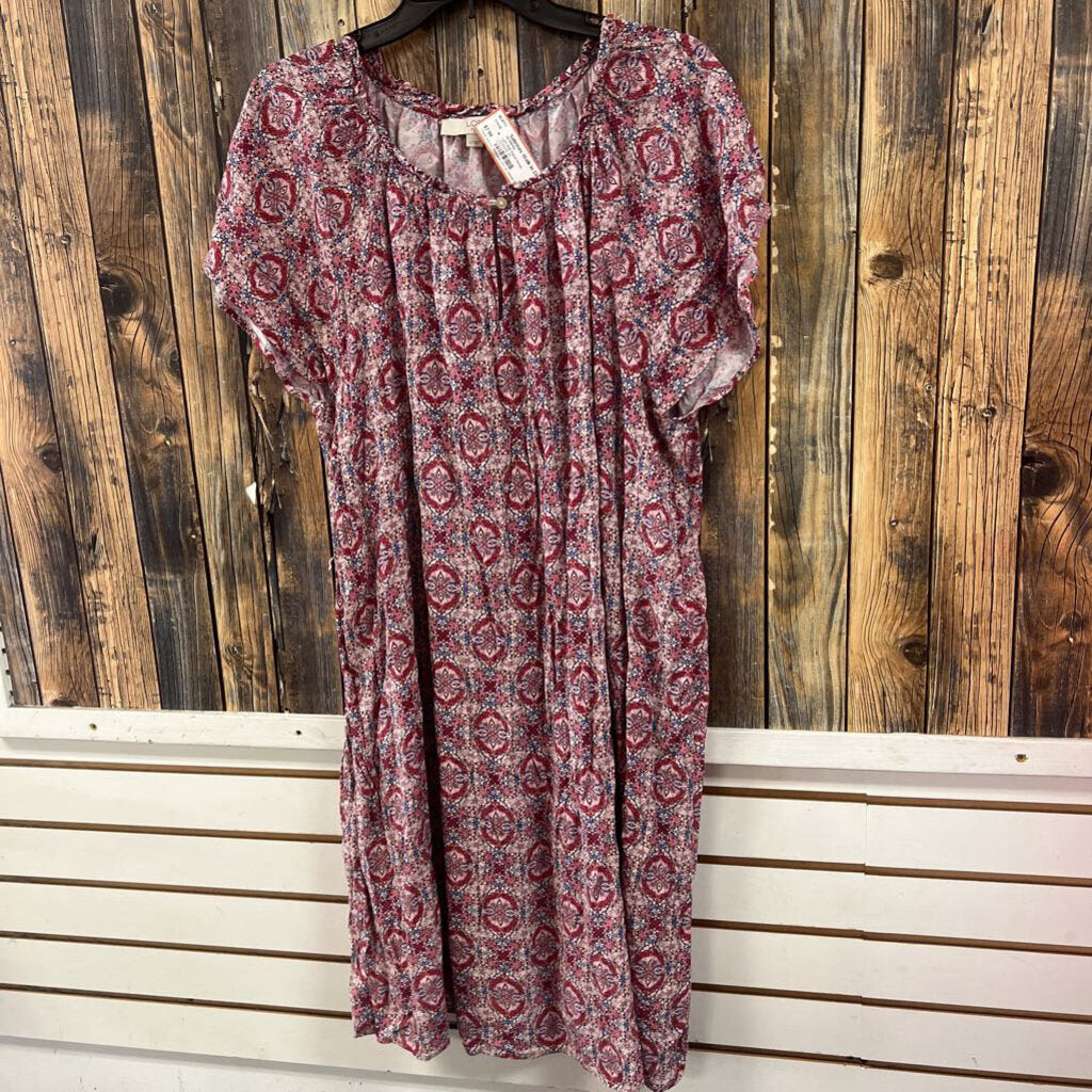 Loft Pink Floral Dress, Womens 20