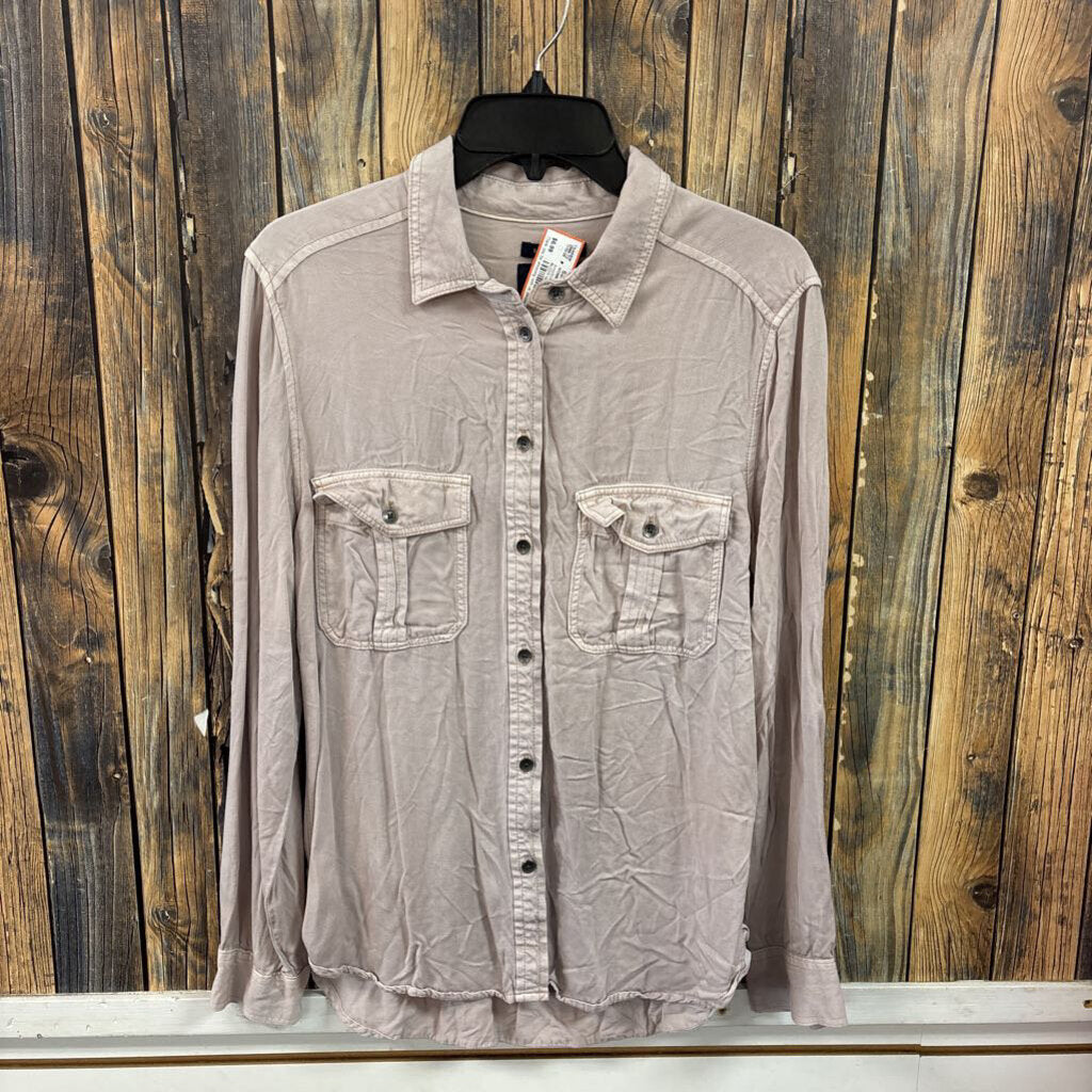 American Eagle Boyfriend Fit Button Up, Womens S