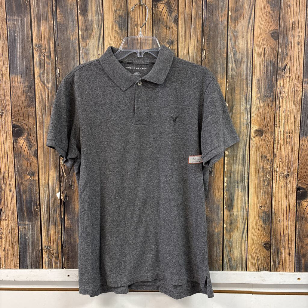 American Eagle Dark Gray Shirt, Men's L
