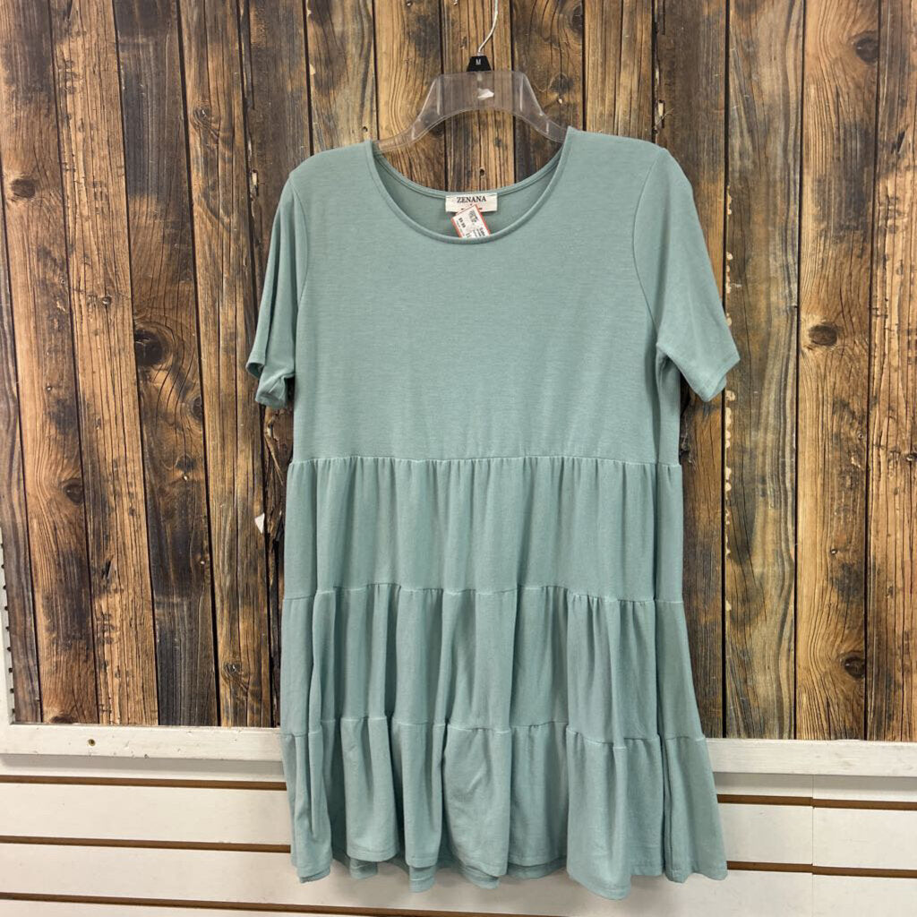 Zenana Ruffle Dress, Women's L
