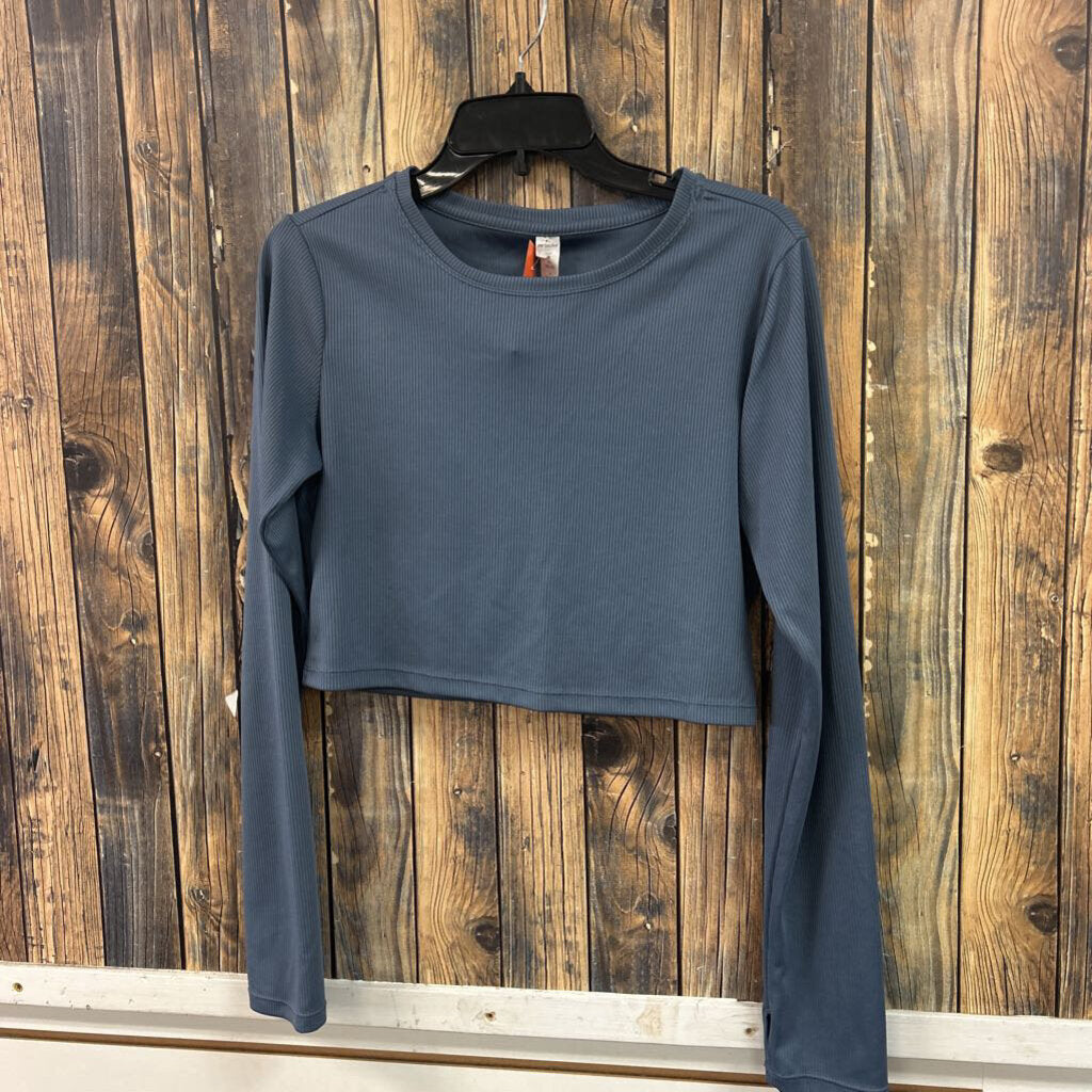 Marika Ribbed Crop Top Womens Medium
