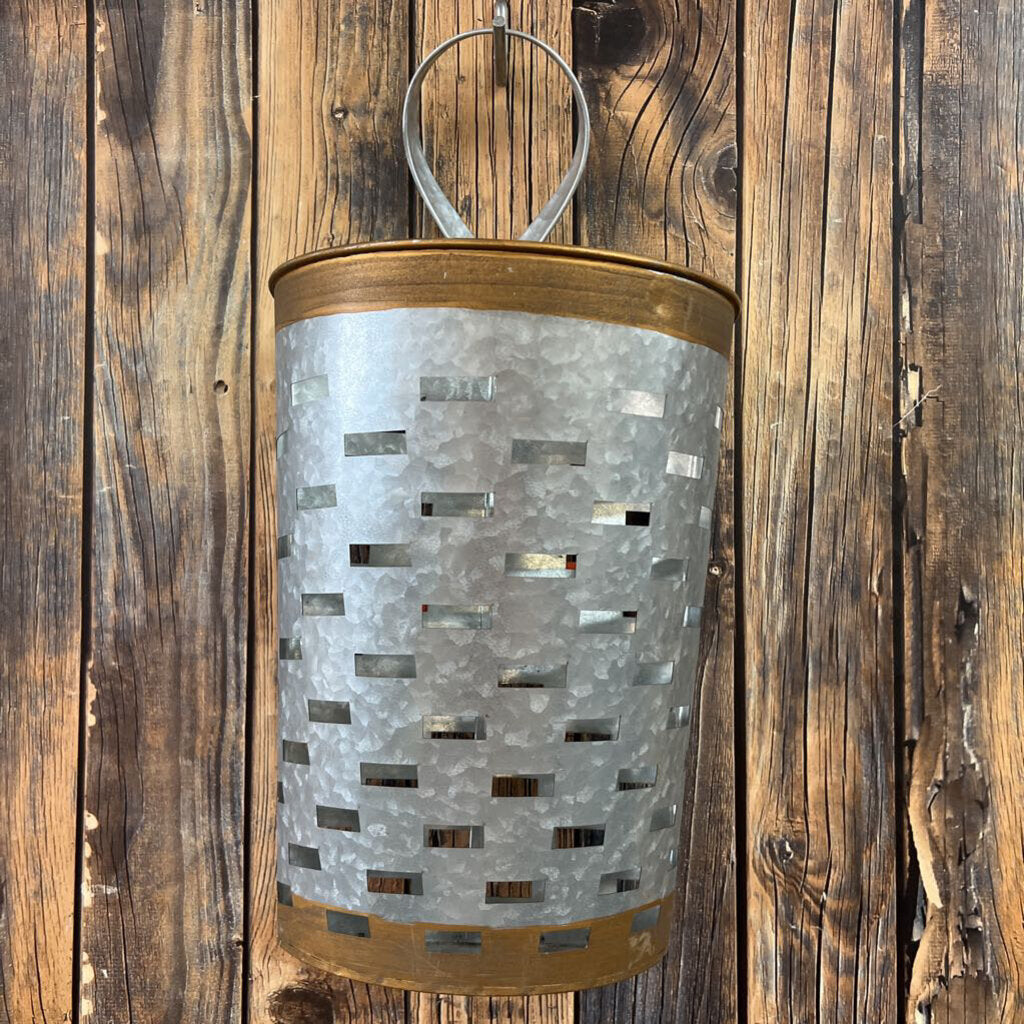 Galvanized Steel Decorative Basket *No Ship*