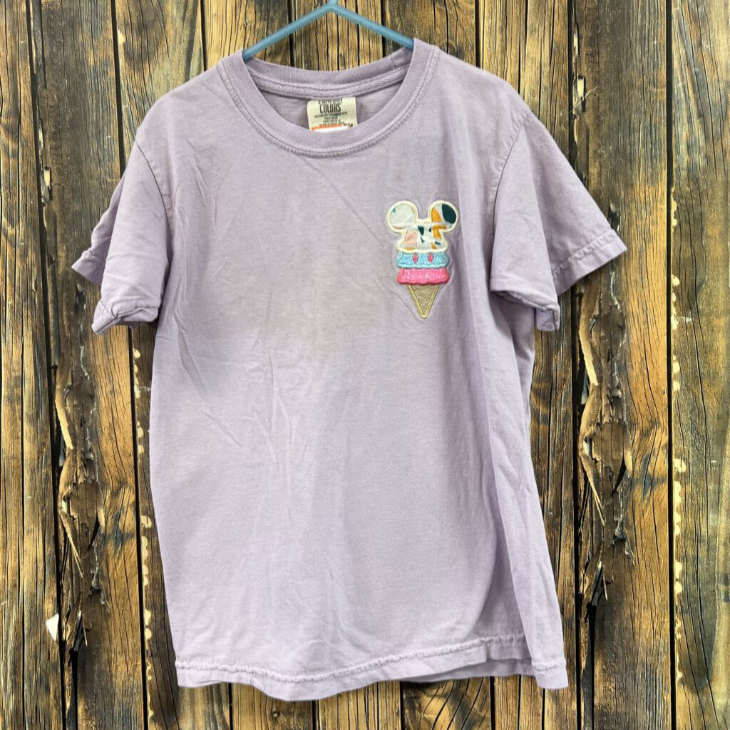 Light Purple Mickey Ice Cream Shirt Girl's Size S/6