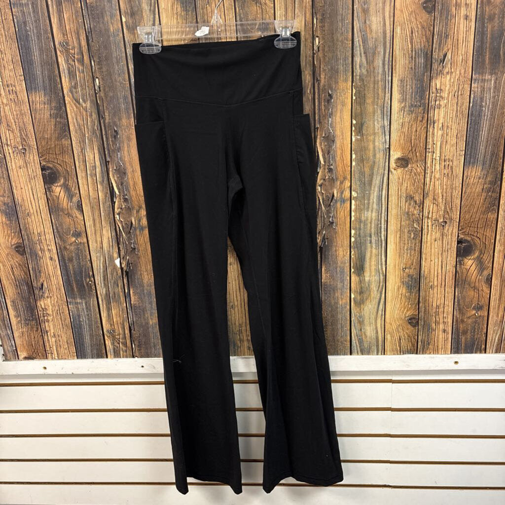 Black Flare Yoga Pants, Womens S