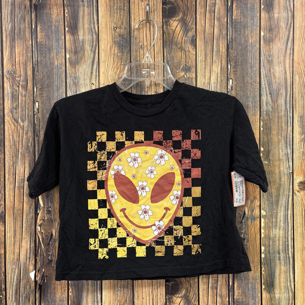 Alien Checkered Crop Top, Womens XS