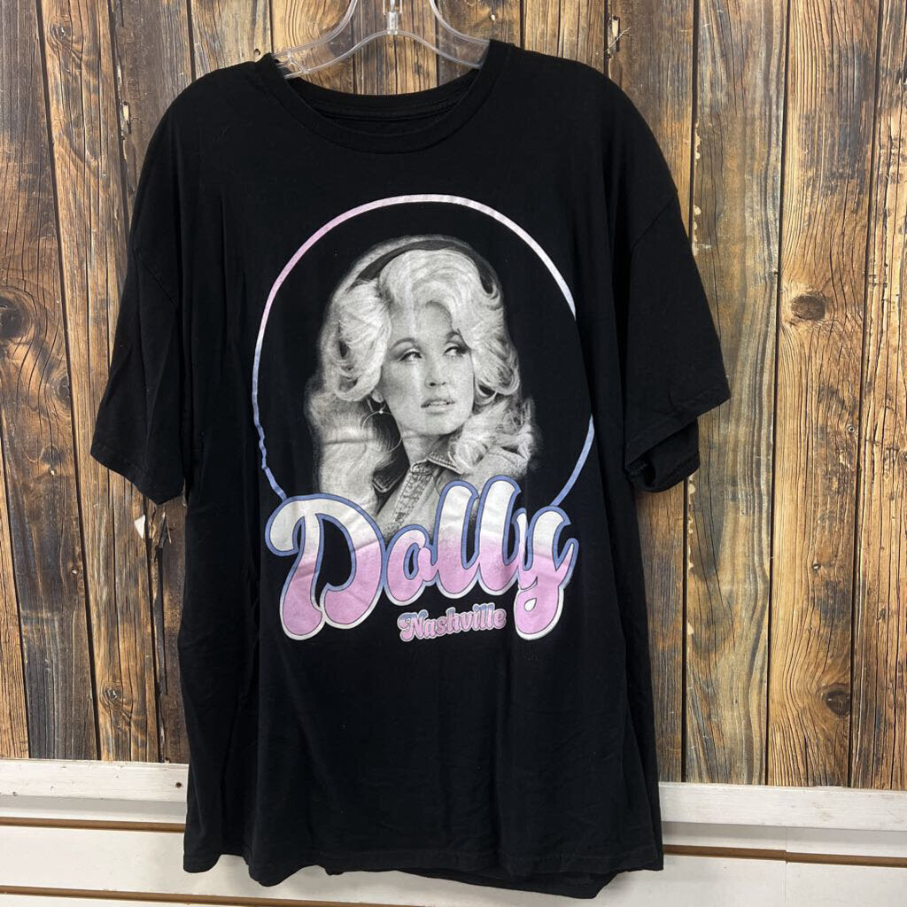 Dolly Black Tee, Womens XL