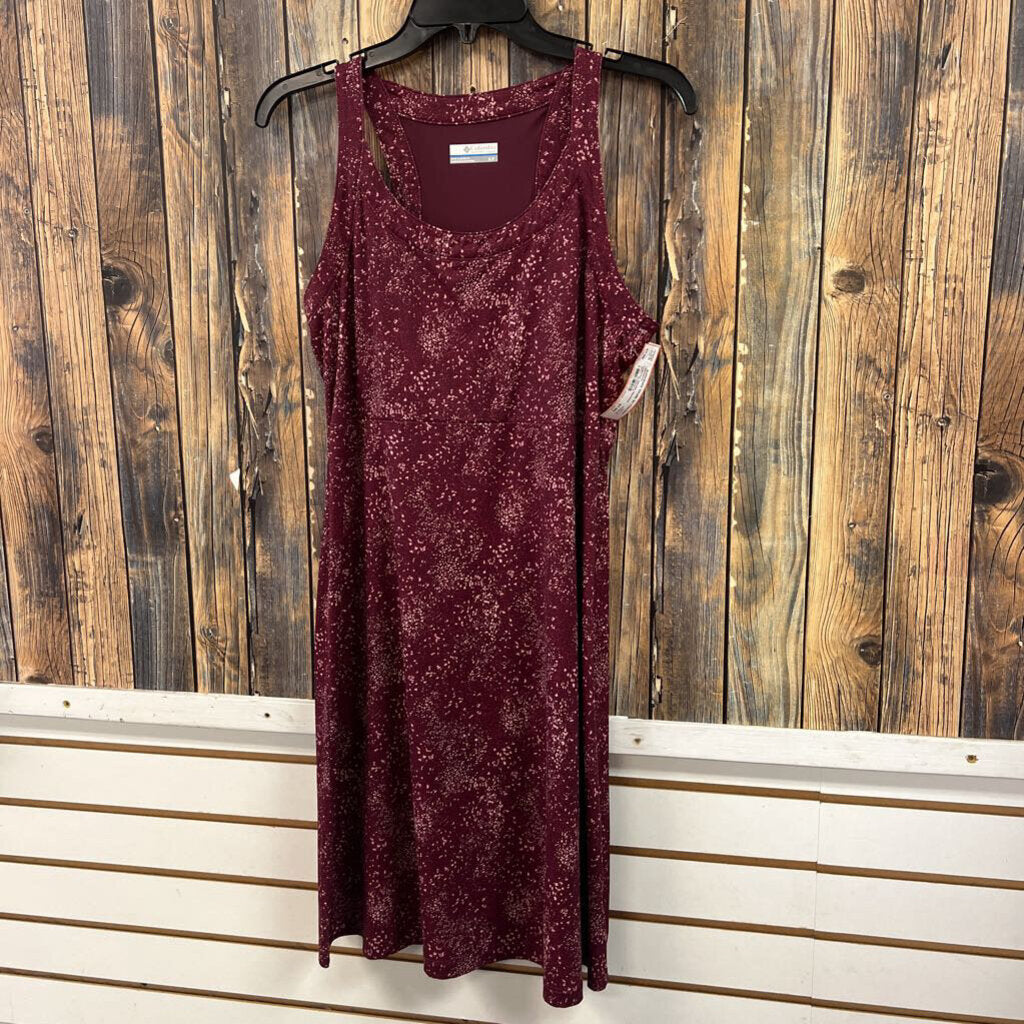 Columbia Maroon Speckled Dress, Womens S