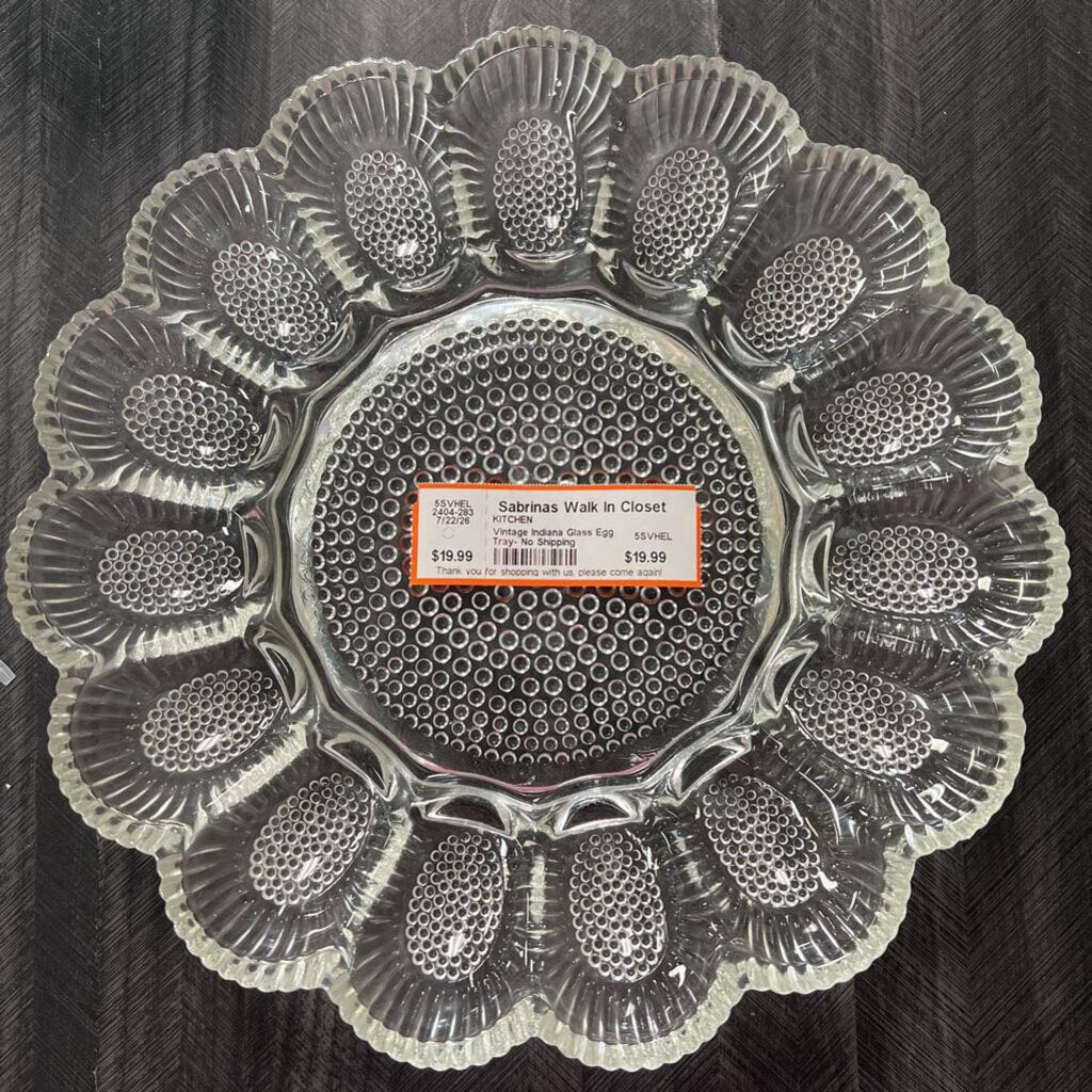 Vintage Indiana Glass Egg Tray- No Shipping