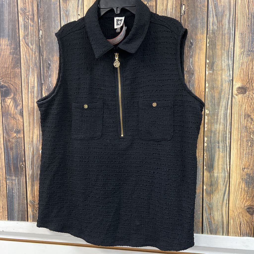 Anne Klein Black Top, Womens Large